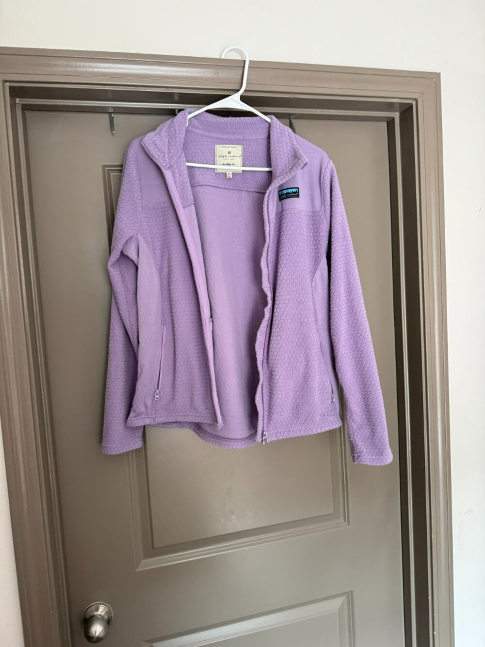 Simply Southern Lavender Fleece Zip-Up | Size Large